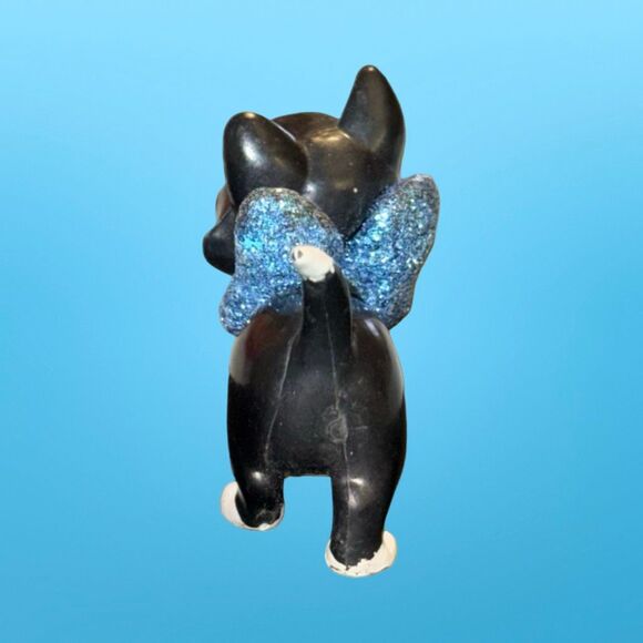 Disney Pinocchio FIGARO CAT Glitter Bow Minnie Bowtoons Bowtique 1.5" A30 - Picture 2 of 8